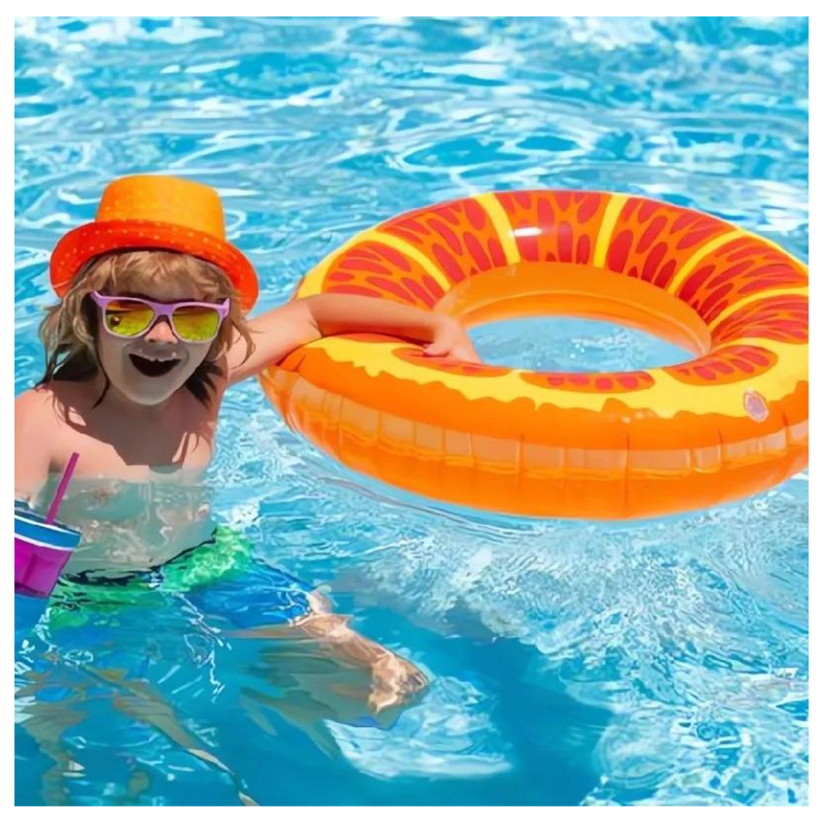 Flotador Inflable de Naranja 60 cm
