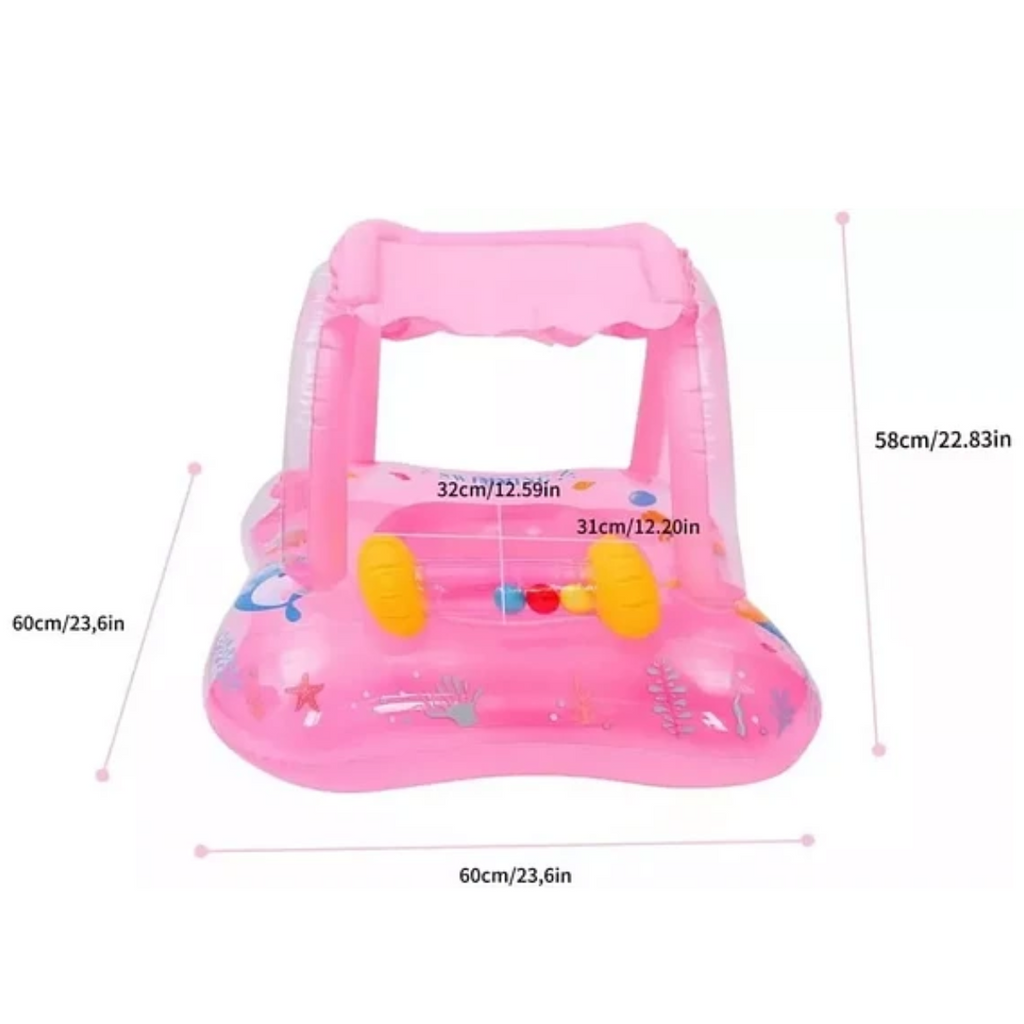 Flotador Inflable para Bebé con Techo