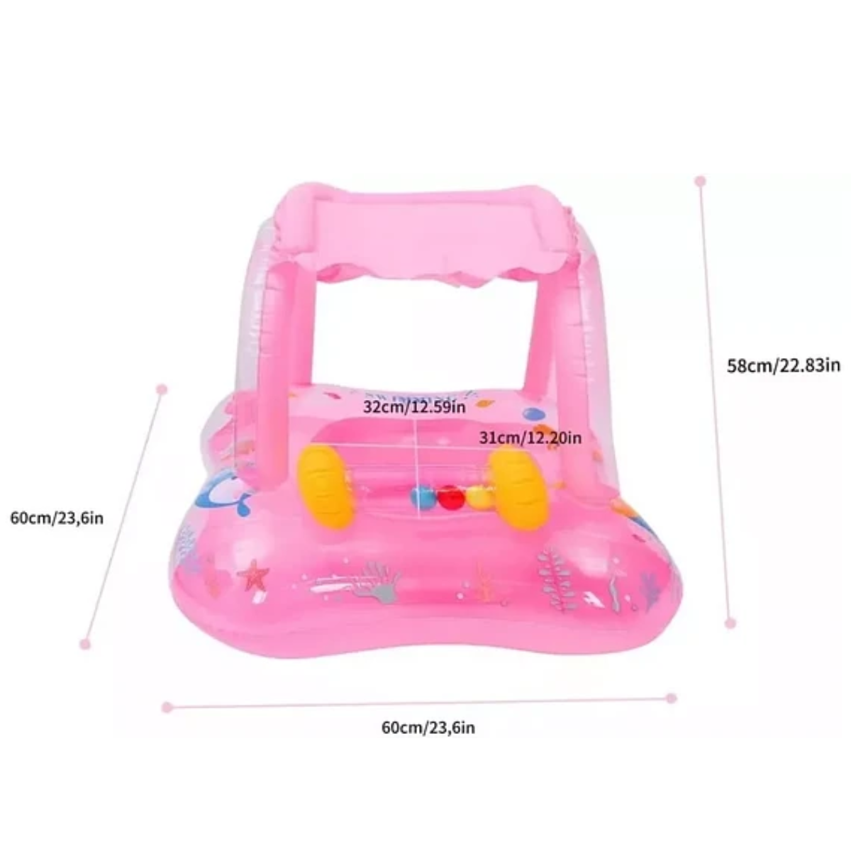 Flotador Inflable para Bebé con Techo
