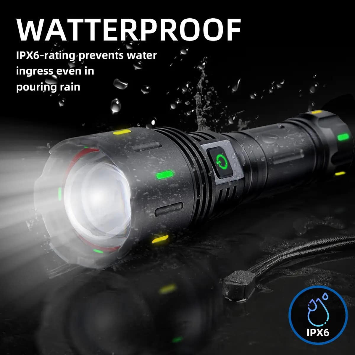 Linterna LED Táctica con Zoom