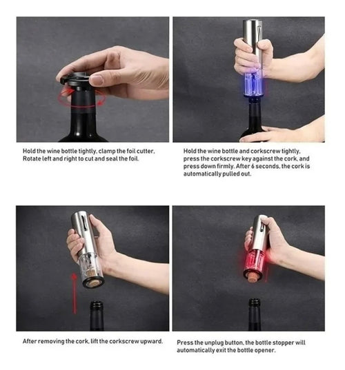 Abridor de Vino Eléctrico Recargable