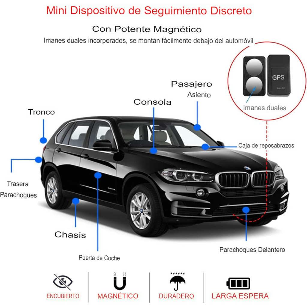 Mini Localizador GPS Tracker HD para Vehículos