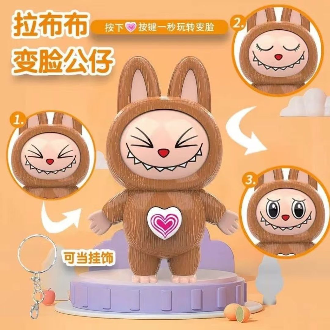 Llavero Labubu Kawaii Interactivo (Cambia de Cara)