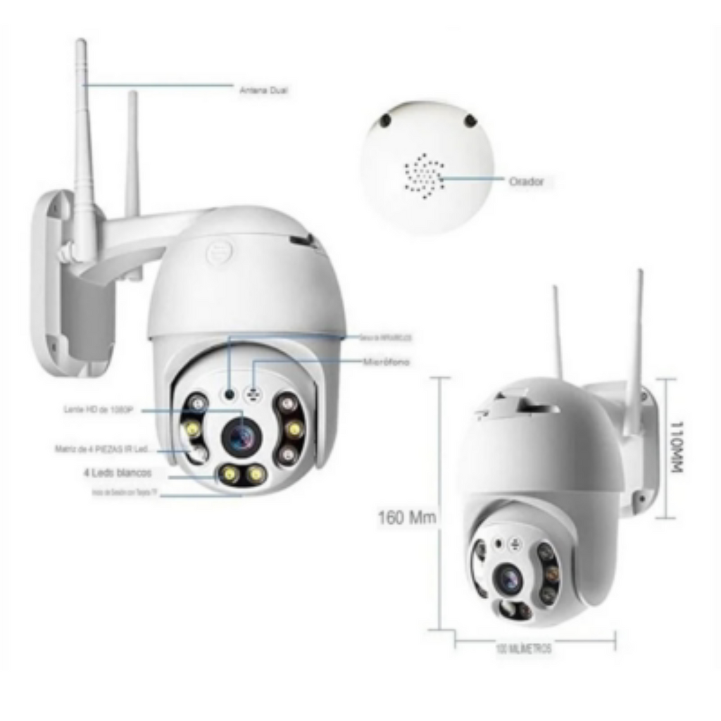 Cámara de Seguridad Exterior WiFi 360°