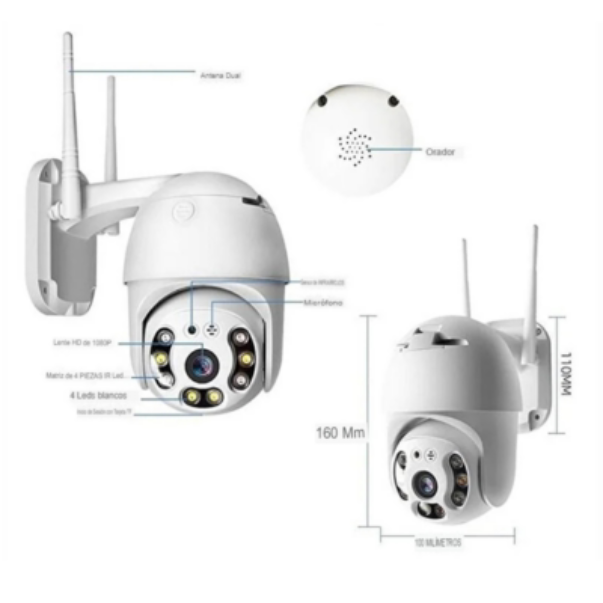 Cámara de Seguridad Exterior WiFi 360°