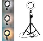 Aro de Luz LED 26 cm con Trípode Ajustable