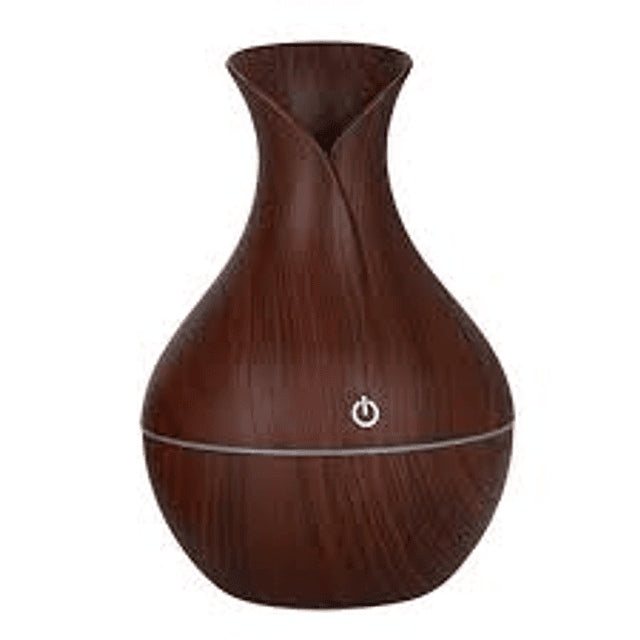 Humidificador Difusor de Aromas Ultrasónico Diseño Madera + Luz LED