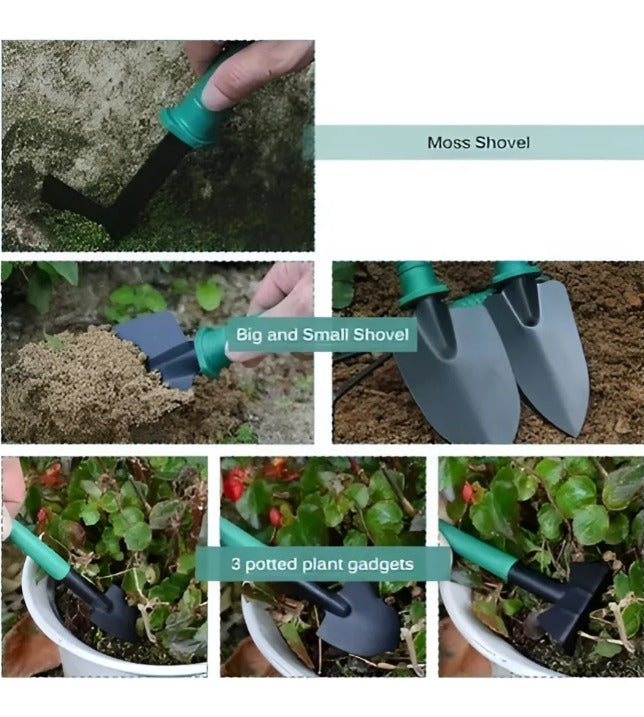 Set de Herramientas de Jardinería Premium 4 en 1 + Envío Gratis y Pago al Recibir