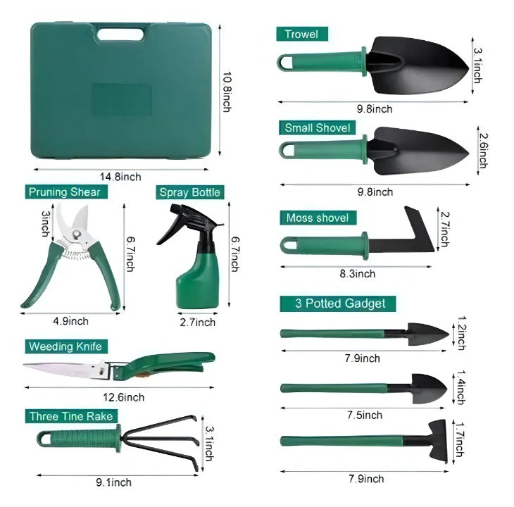 Set de Herramientas de Jardinería Premium 4 en 1 + Envío Gratis y Pago al Recibir