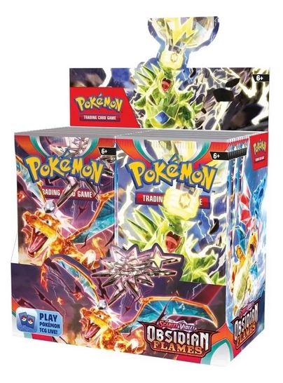 Caja Display Pokémon TCG® - Colección Llamas Obsidiana (10 Sobres / 100 Cartas)