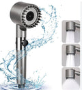 Cabezal de ducha de alta presión HydroSpa 4 en 1 con masajeador de silicona y filtro