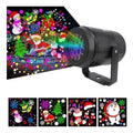 Proyector LED de luces navideñas para exterior e interior proyectando figuras dinámicas de Viejito Pascuero, muñeco de nieve y renos