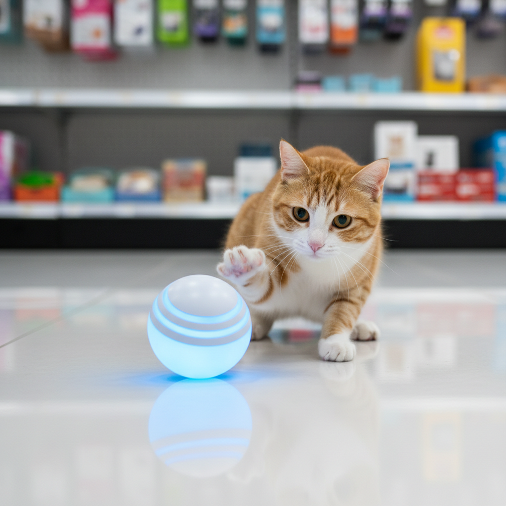 Pelota Interactiva LED Para Gato