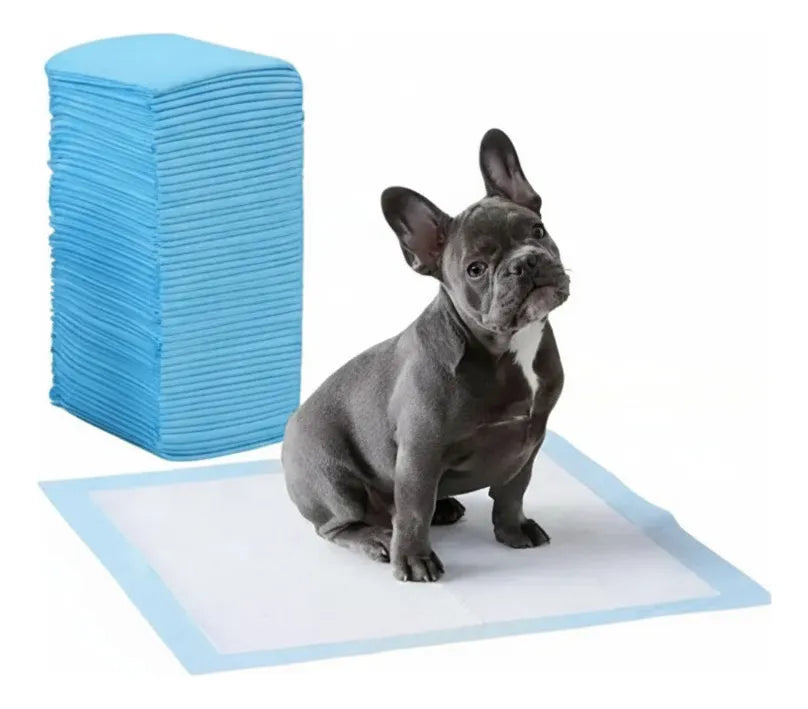 Sabanillas desechables para perros 60x60 cm formato 50 unidades con fondo blanco para mascotas